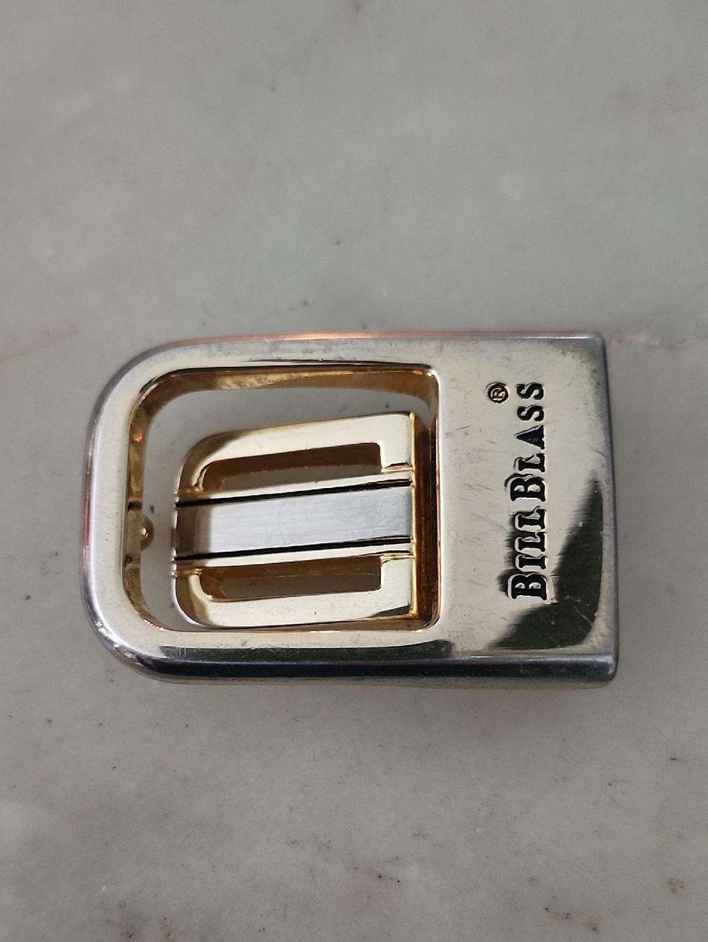 Vintage Bill Blass Two Tone Belt Buckle